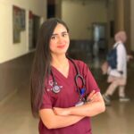 Dr. Aiza wearing Littmann Classic III Black Rainbow Stethoscope – Stylish & Original