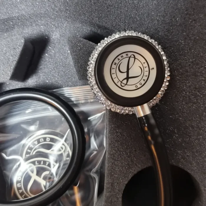 Littmann Classic III Black Swarovski Stethoscope – Luxury Exclusive, Perfect for Doctors, House Officers & Medical Students | LittmannStethoscopes.pk