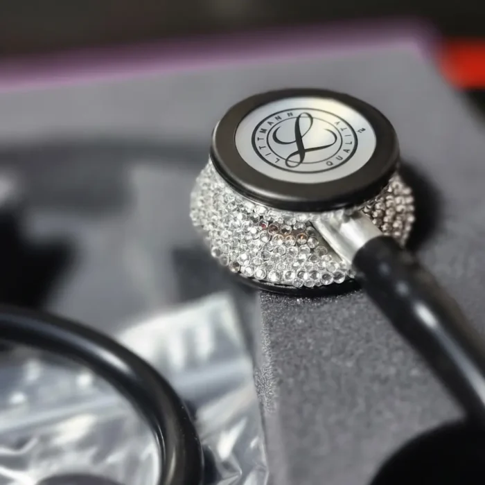 Littmann Classic III Black Swarovski Stethoscope – Luxury Exclusive, Perfect for Doctors, House Officers & Medical Students | LittmannStethoscopes.pk