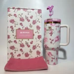 Ribbon Rosa Stanley Tumbler Limited Edition 40oz – Original Hydration Cup for Doctors, Students & Fitness Lovers in Pakistan | LittmannStethoscopes.pk