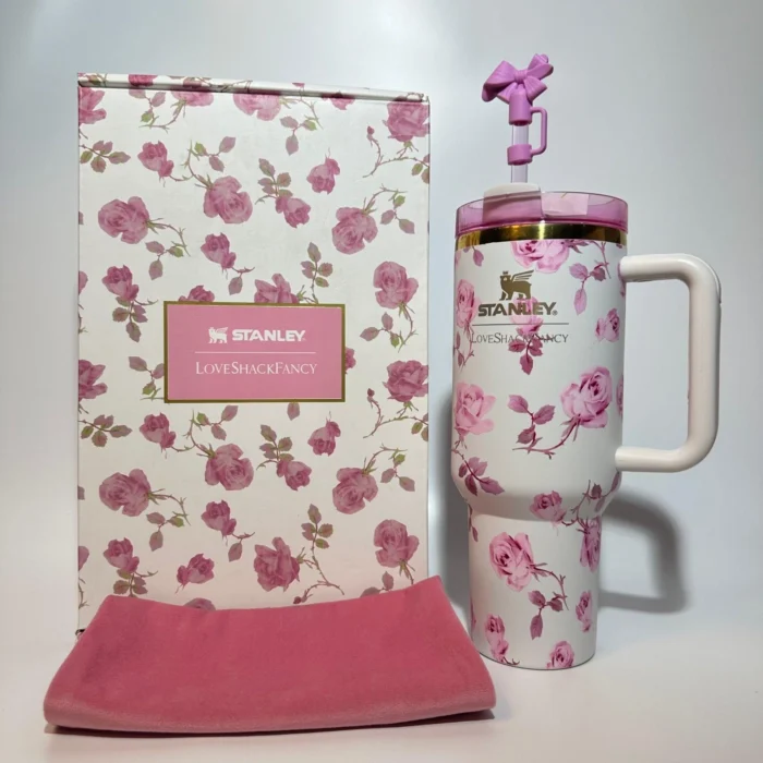 Ribbon Rosa Stanley Tumbler Limited Edition 40oz – Original Hydration Cup for Doctors, Students & Fitness Lovers in Pakistan | LittmannStethoscopes.pk